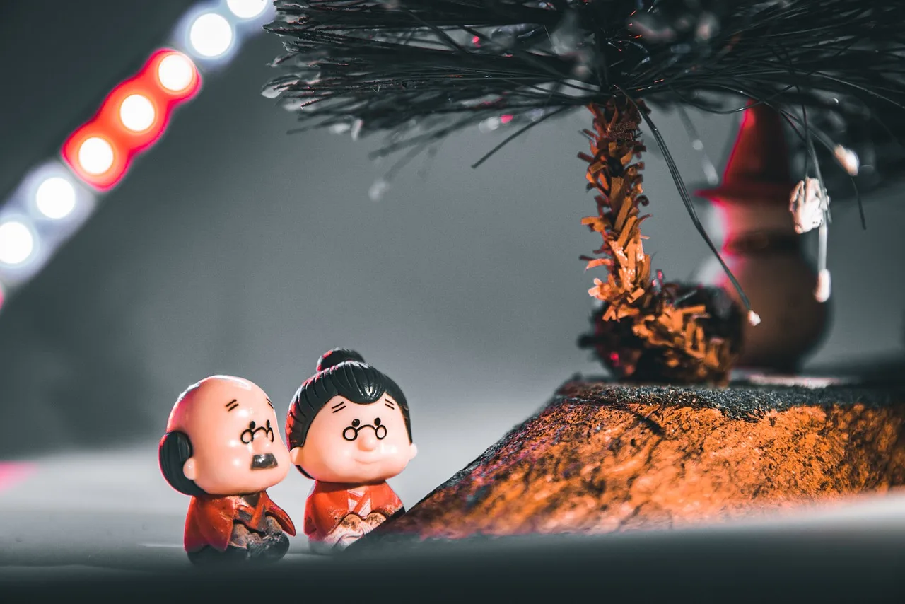 toys, couple, senior, figurines, man, woman, elderly, christmas, decoration